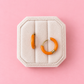 Orange Huggie Hoops