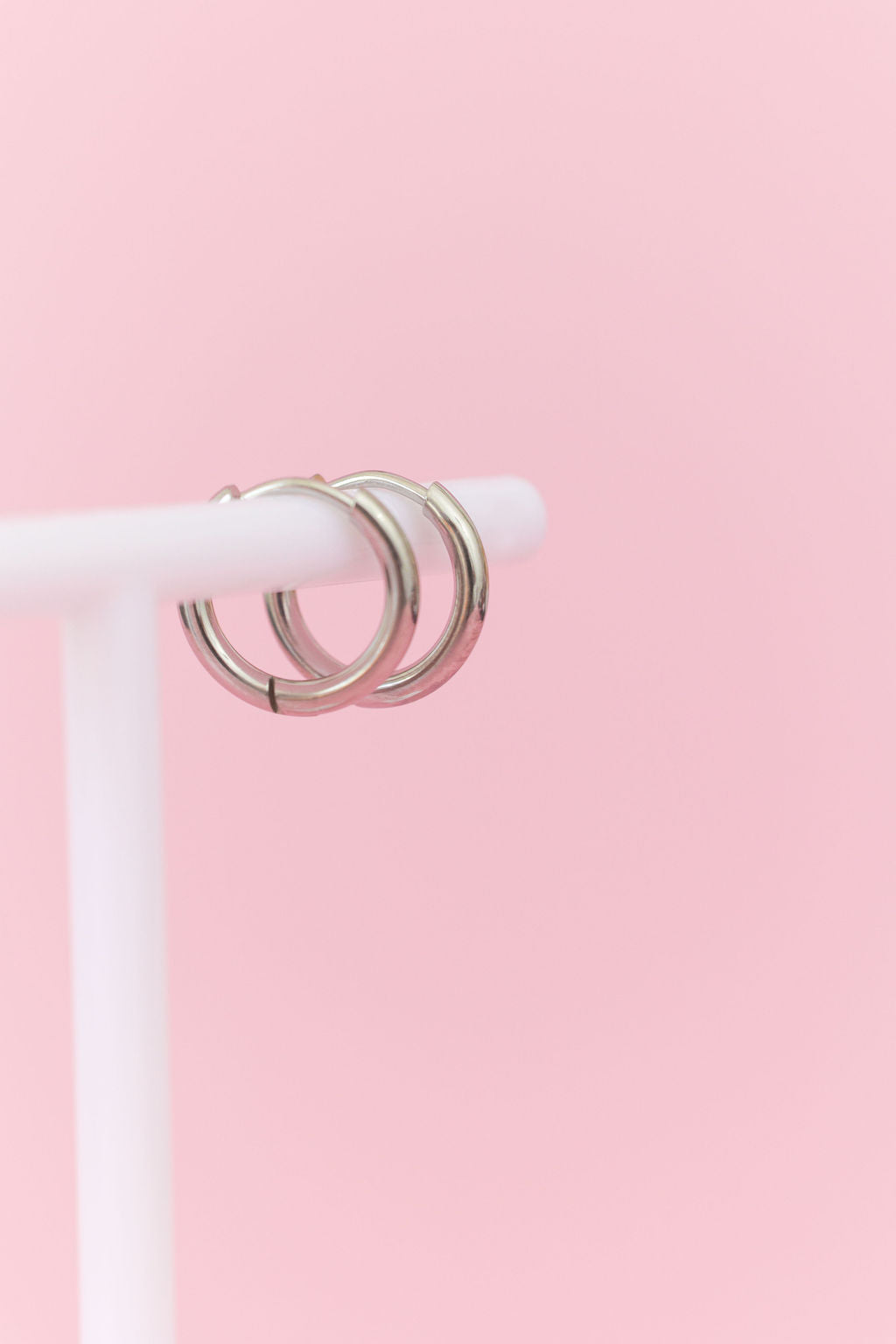 Silver Huggie Hoops