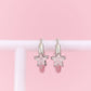 Silver Crystal Star Huggie Hoops