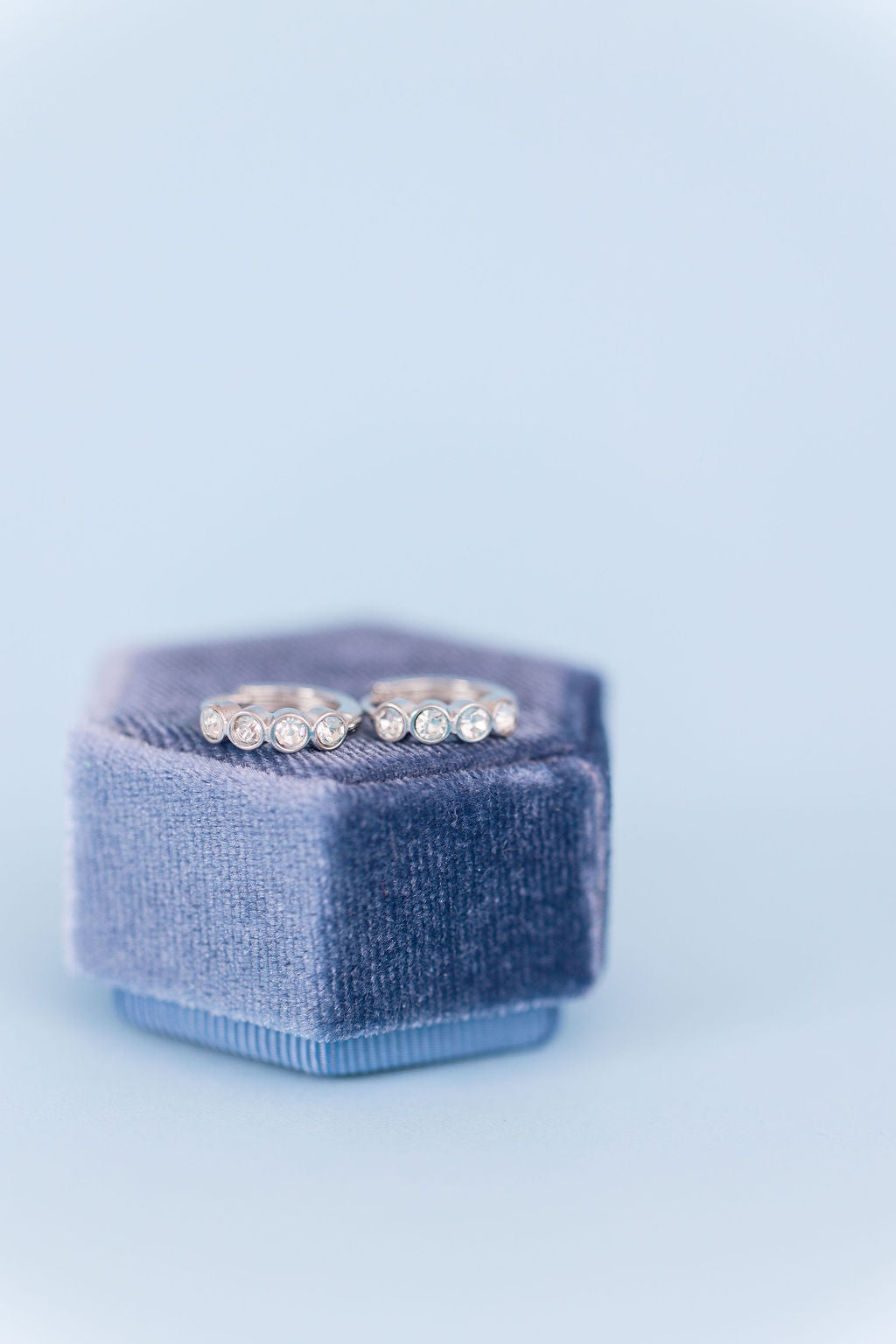 Silver Dewdrop Huggie Hoops