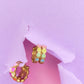 Smiley Chunky Huggie Hoops