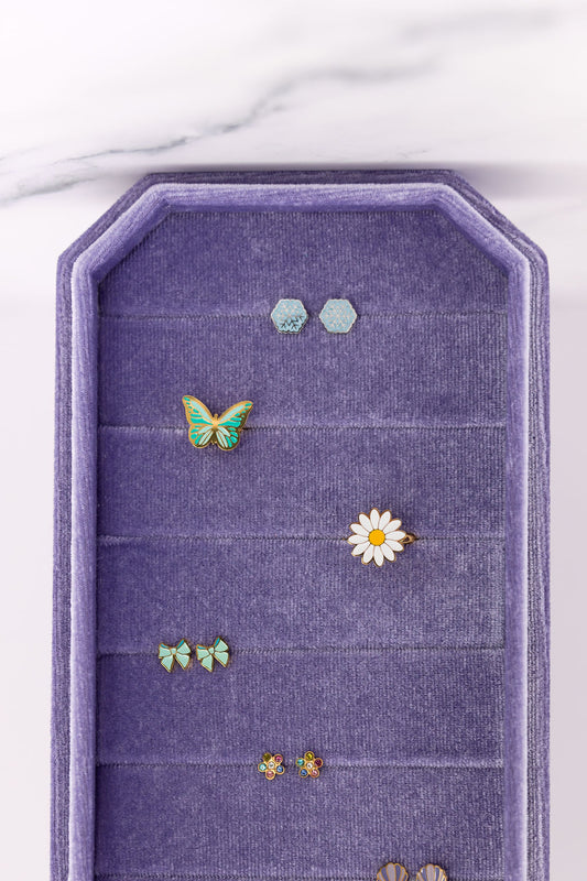 Gemstone Velvet Jewelry Box