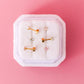 Pink CZ Stud Earrings
