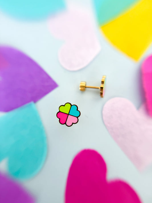 Lucky Clover Stud Earrings