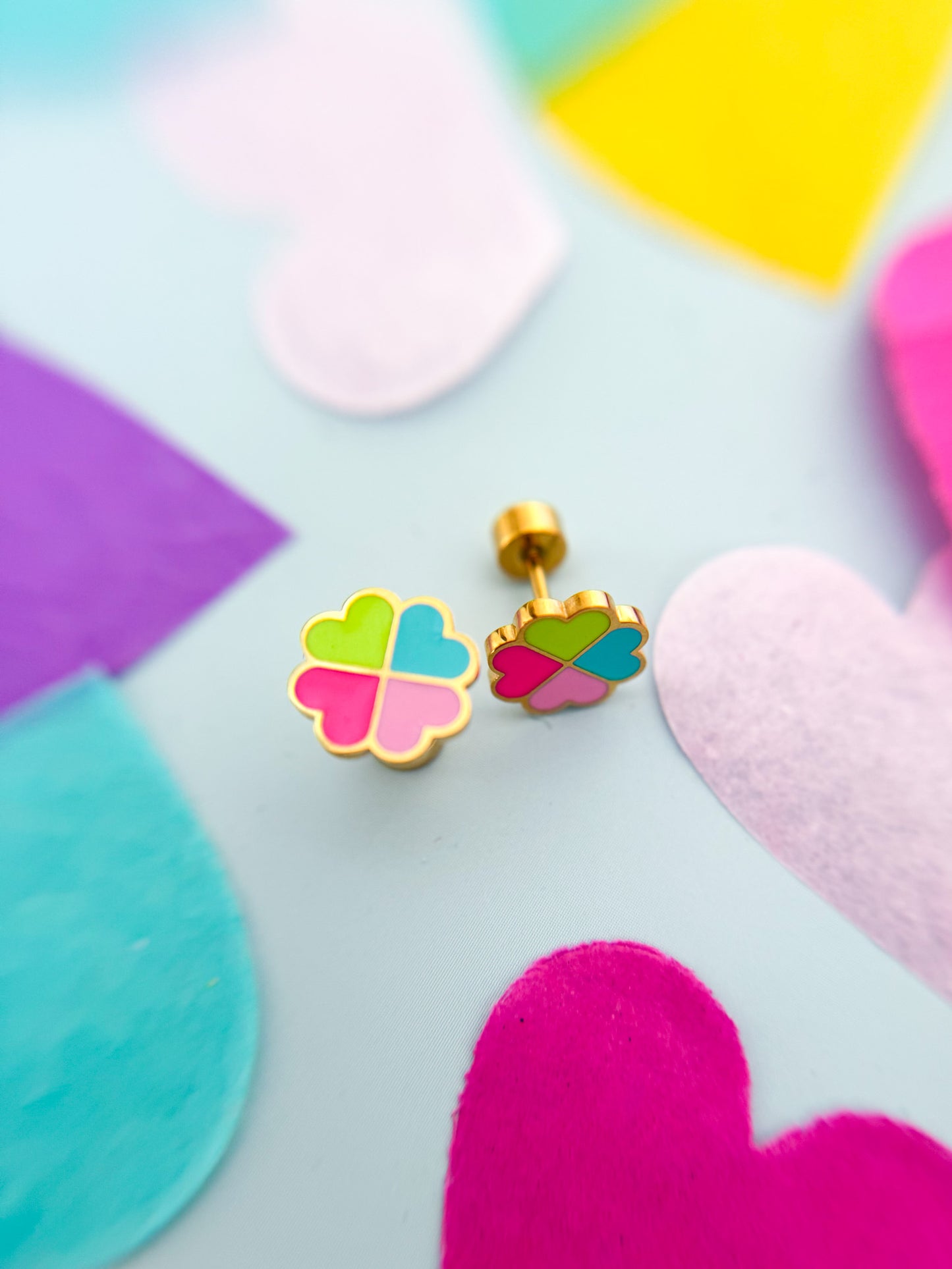 Lucky Clover Stud Earrings