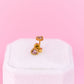 Heart Gemstone Stud Earrings