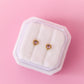 Heart Gemstone Stud Earrings
