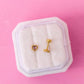 Heart Gemstone Stud Earrings