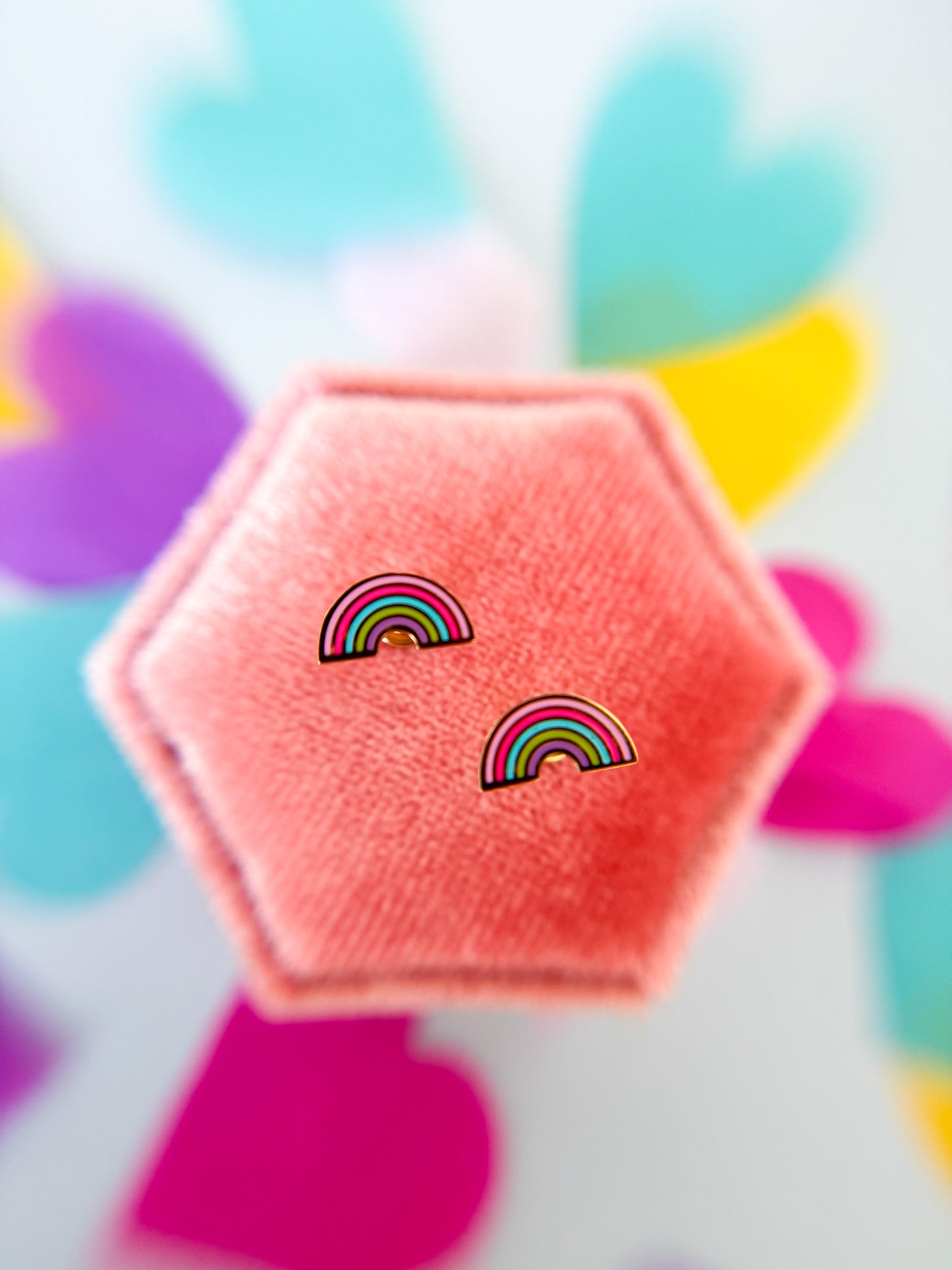 Rainbow Stud Earrings