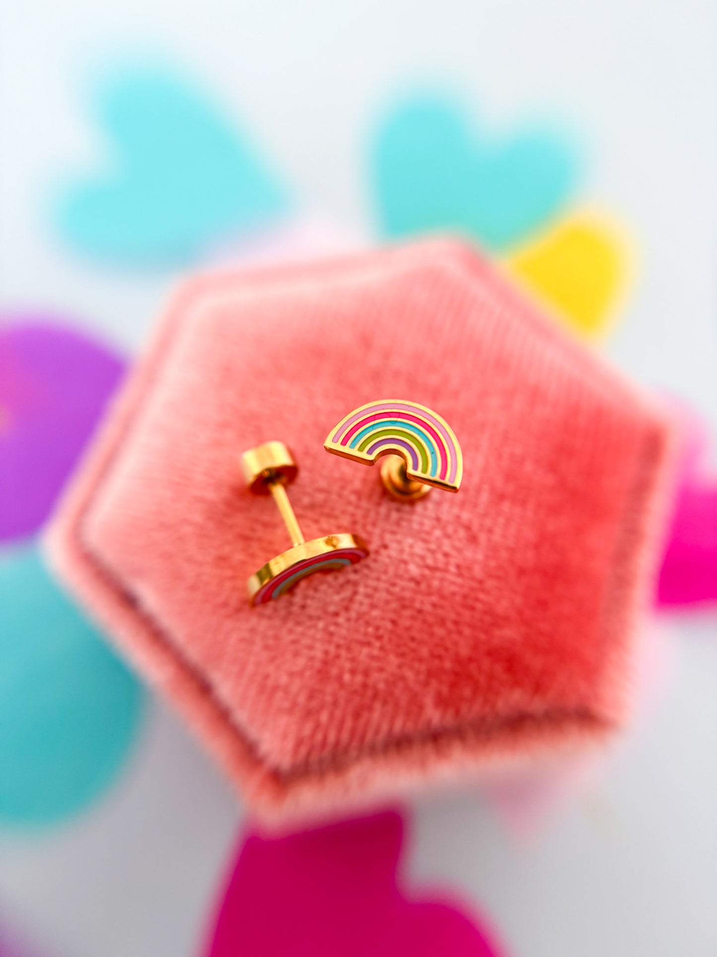 Rainbow Stud Earrings