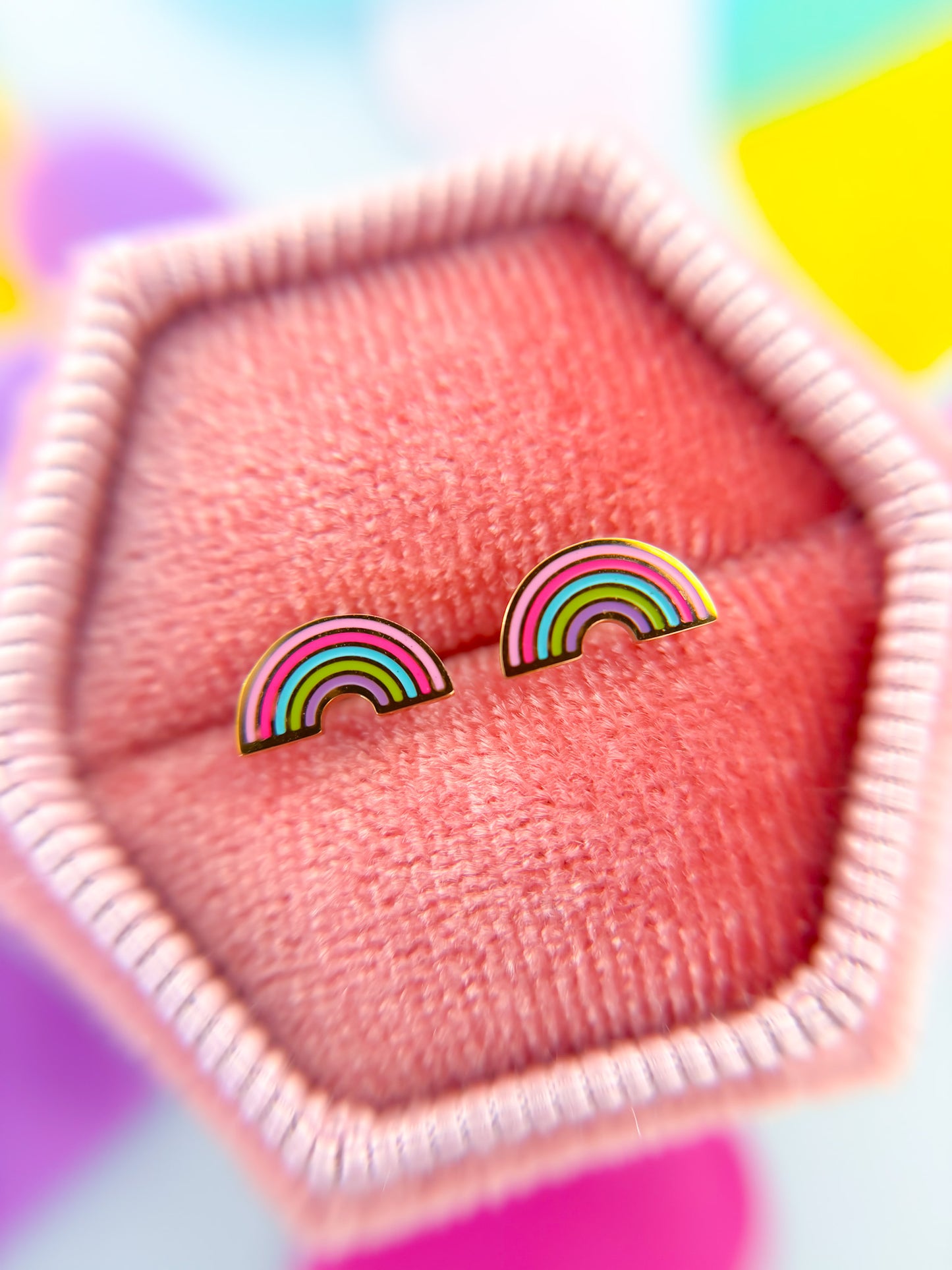 Rainbow Stud Earrings