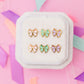 Mint Bow Stud Earrings