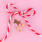 Candy Cane Bow Stud Earrings