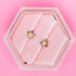 Rainbow CZ flower stud earrings