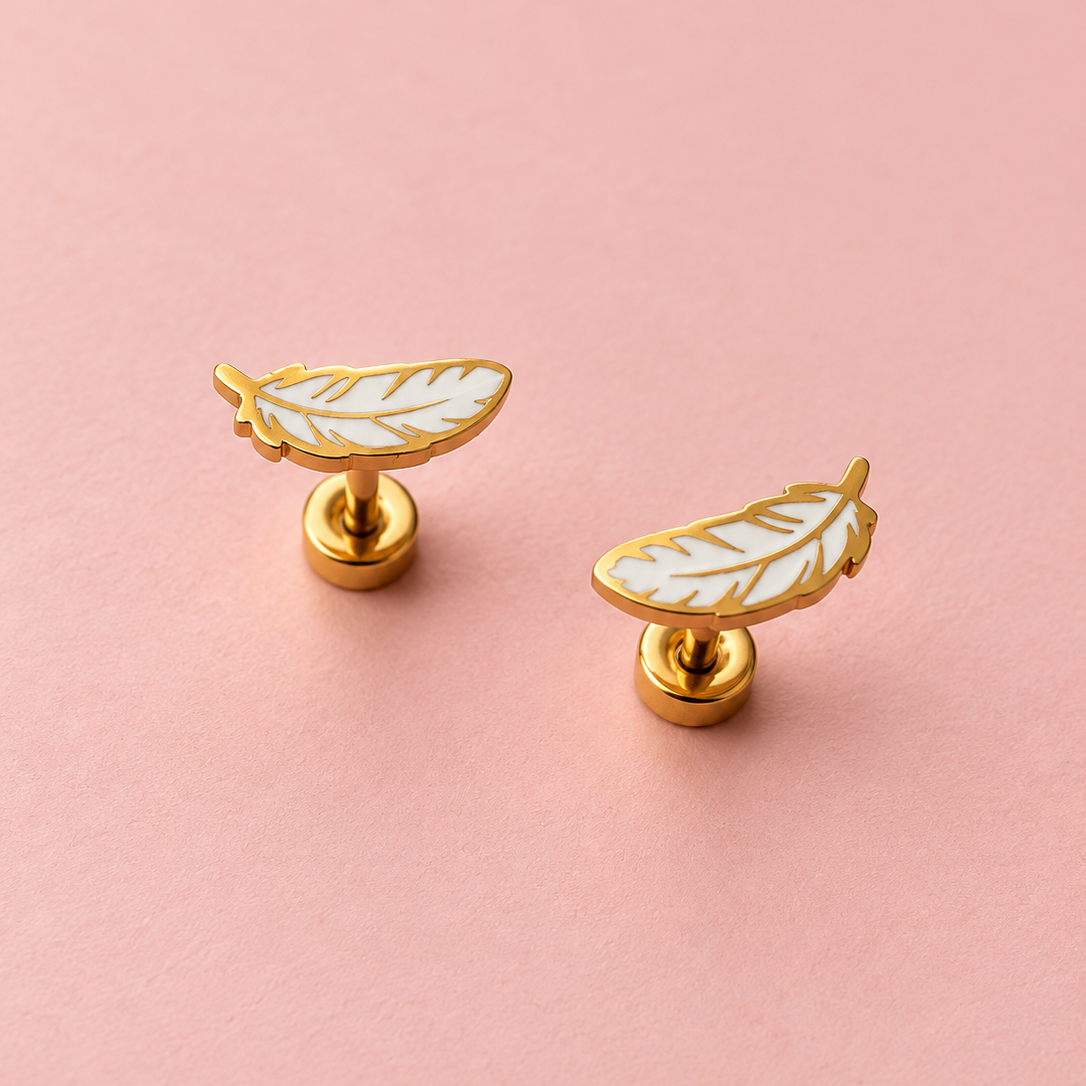 Feather Stud Earrings