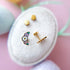 Pair of floral wreath stud earrings