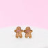 Pair of gingerbread stud earrings