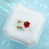 Pair of hibiscus stud earrings