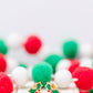 Holiday Holly Stud Earrings