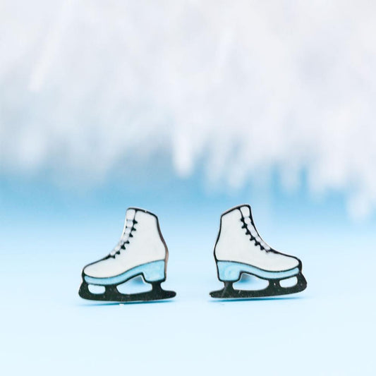 Ice Skate Stud Earrings