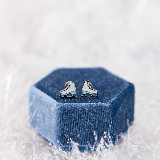 Ice Skate Stud Earrings