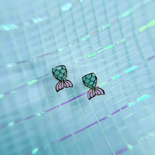 Mermaid Tail Stud Earrings