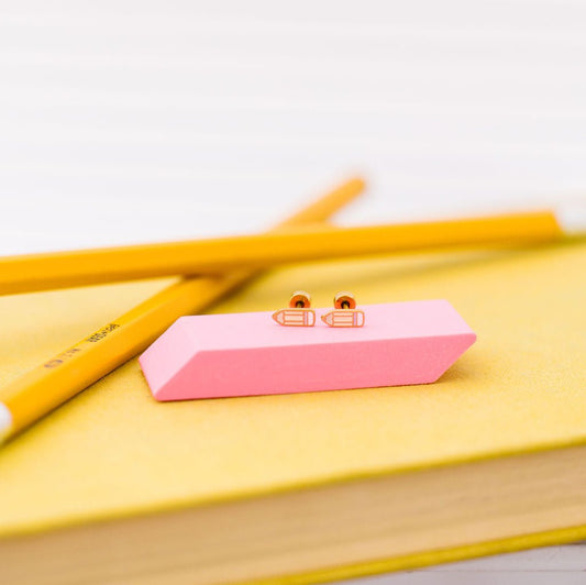 Pastel Pencil Stud Earrings