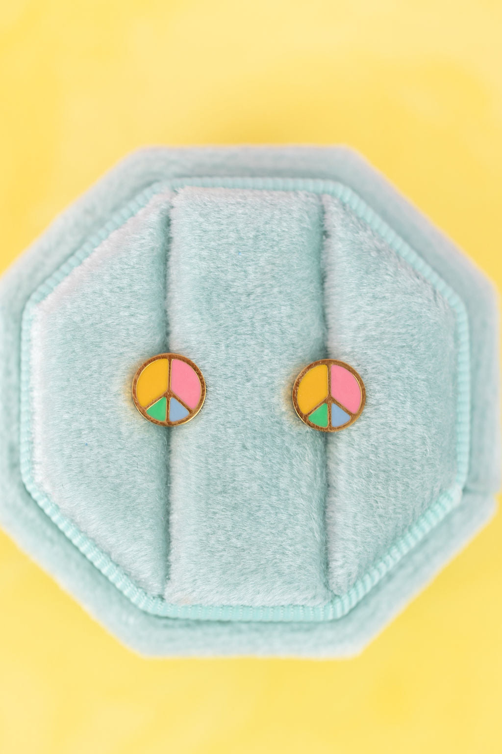 Peace Sign Stud Earrings