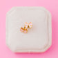 Pink Bow Stud Earrings