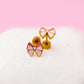 Pink Bow Stud Earrings