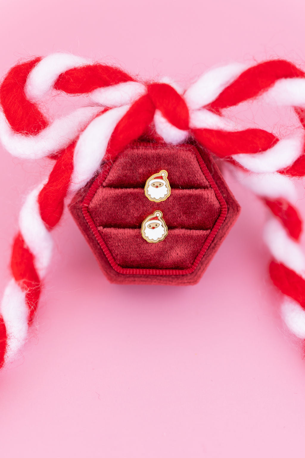 Santa Sugar Cookie Stud Earrings