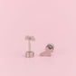Silver Tiny Cross Stud Earrings