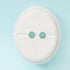 Pair of blue smiley face stud earrings