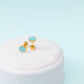 Blue Smiley Stud Earrings