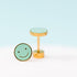 Pair of mint smiley face stud earrings