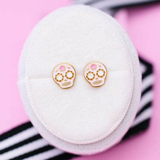 Sugar Skull Stud Earrings