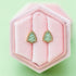 Pair of Christmas tree sugar cookie stud earrings