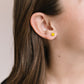 Yellow Smiley Stud Earrings