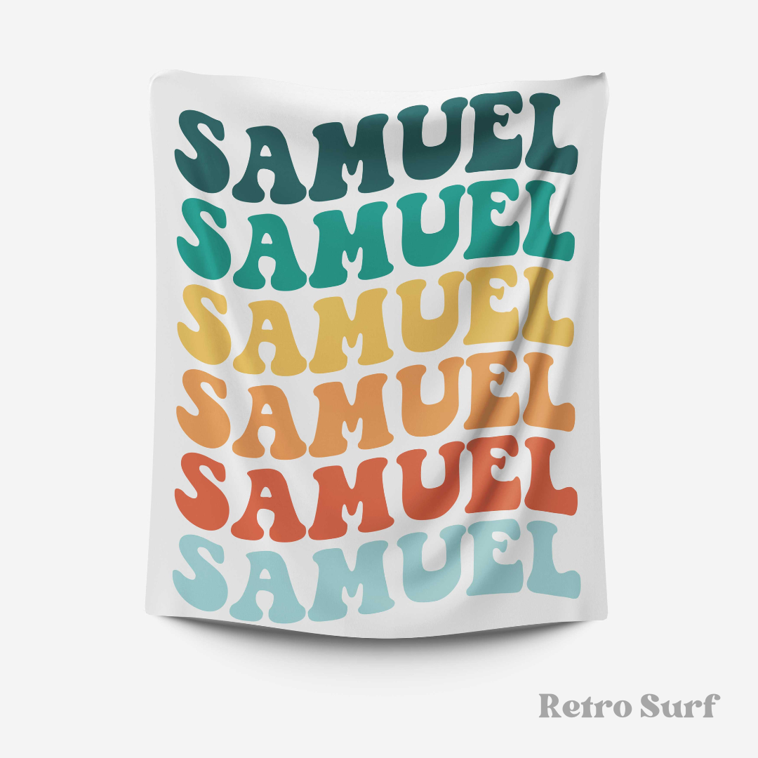 Groovy Name | Personalized Plush Blanket