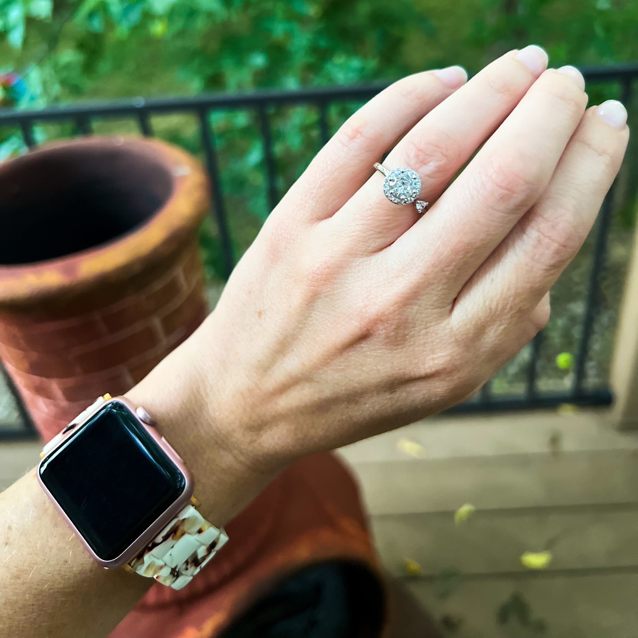 2 Fidget Ring Spinner For Women, Girls, CZ Flower Ring Silver Spins On –  Sheraton Luxuries