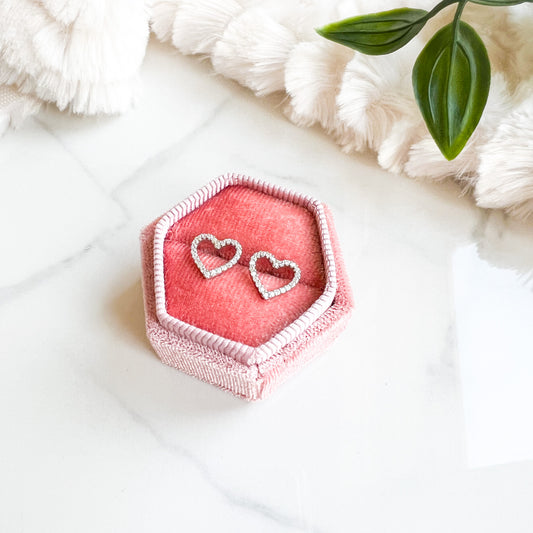 Open Heart Pave Studs