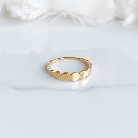 18K gold plated minimalist scallop ring