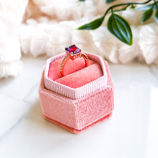 Pink Ombre Tourmaline Ring