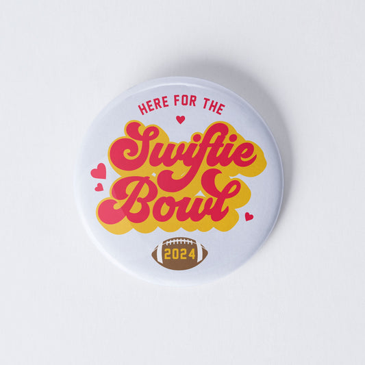 Here for the Swiftie Bowl Pinback Button