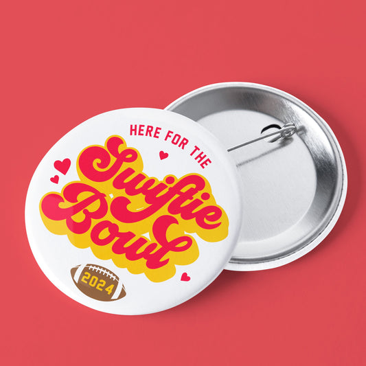 Here for the Swiftie Bowl Pinback Button